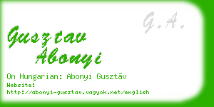 gusztav abonyi business card